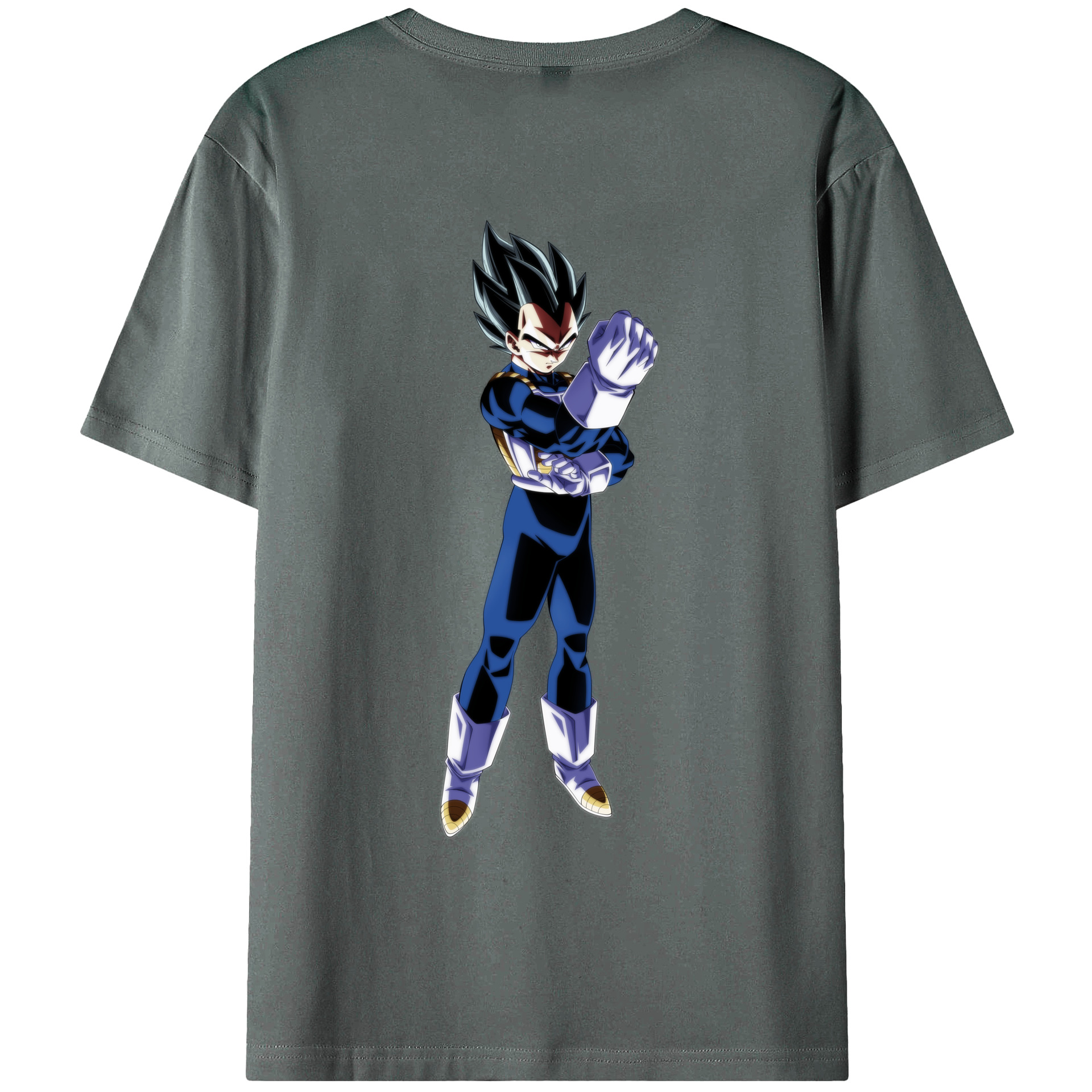 （画像用） ドラゴンボール ベジータ四世（Bejīta Yonsei）DRAGON BALL Vegeta IV 綿100％ メンズ半袖Tシャツ（バックプリント） 通気性